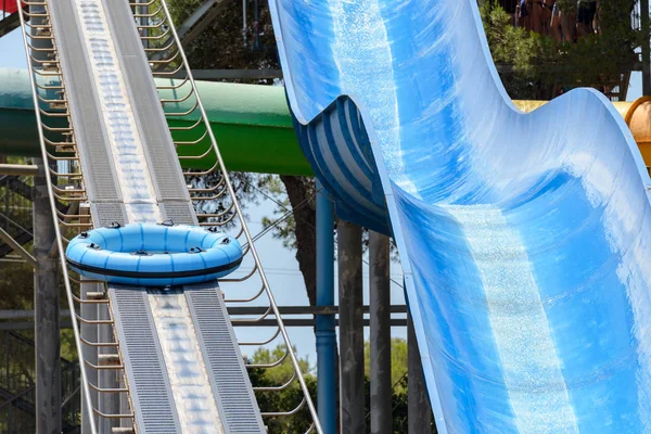 water slides in the water park
