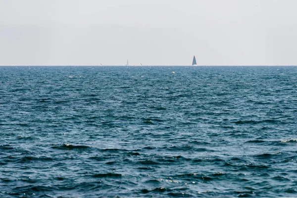 Seascape Sailing Yacht Horizon — Stock Photo, Image