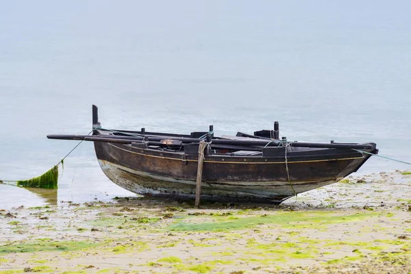 Fischerboote Aus Holz Festgemacht — Stockfoto