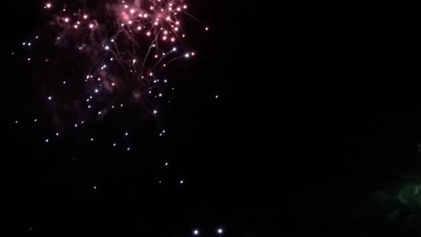 Vídeo Del Saludo Festivo Cielo Nocturno — Vídeos de Stock