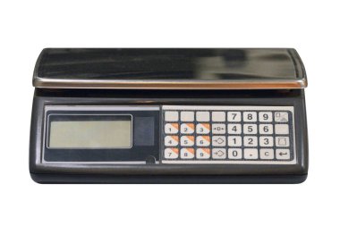 Elektronik mağaza pulları beyaz arkaplanda izole edilmiş