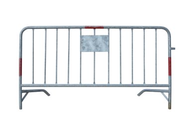 metal bariyer beyaz arka plan üzerinde izole