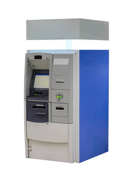 Atm Máquina Aislada Sobre Fondo Blanco — Foto de Stock