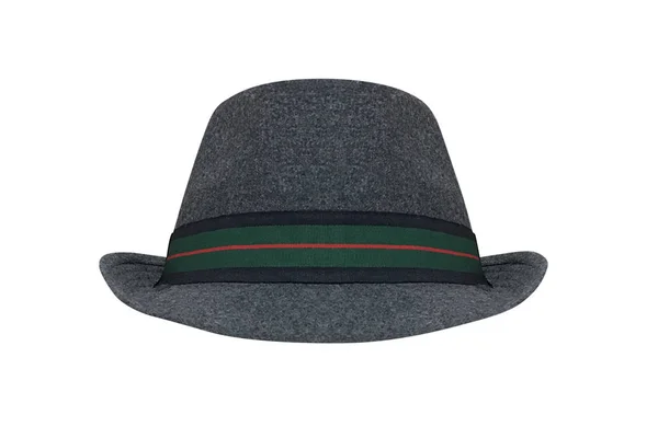 Cappello Grigio Uomo Isolato Sfondo Bianco — Foto Stock