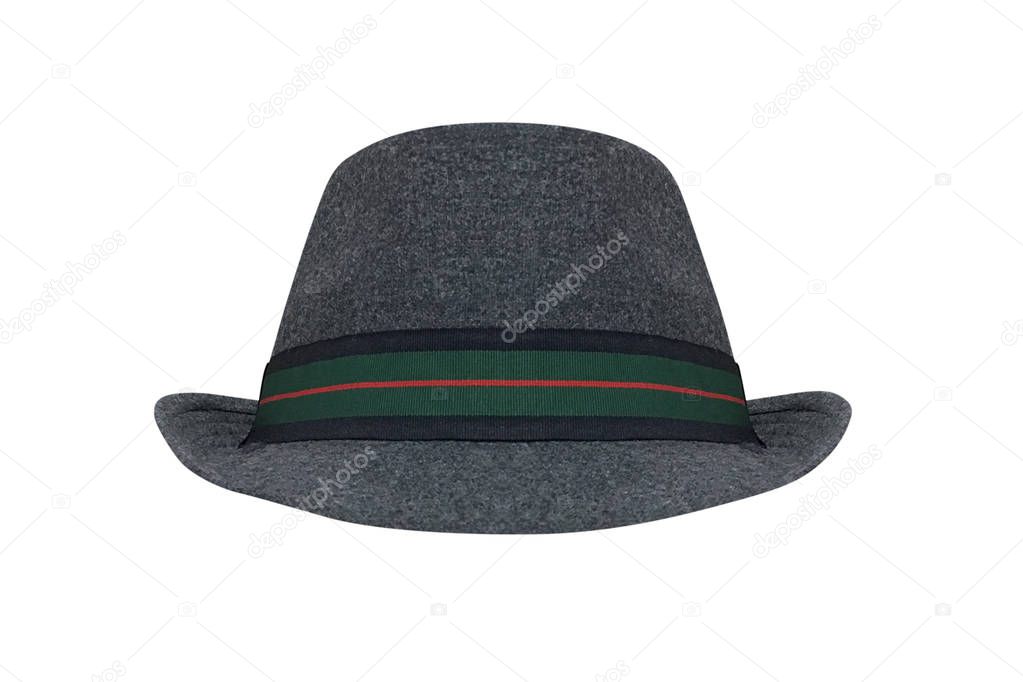 men's gray hat isolated on white background