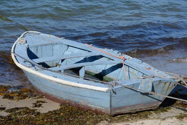 Barco Pesca Madeira Está Secando Praia — Fotografia de Stock