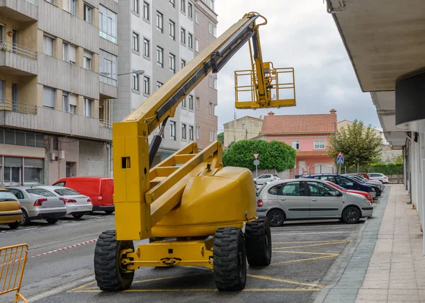 Utcában Ház Építési Felvonó — Stock Fotó