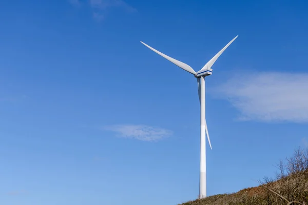 Windturbine tegen een blauwe lucht — Stockfoto