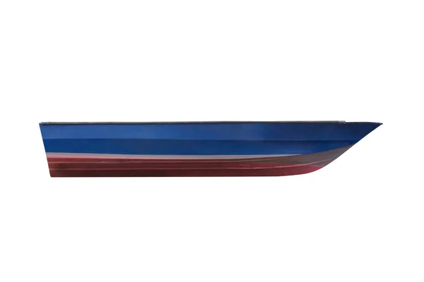 Barco pesquero de madera aislado sobre fondo blanco — Foto de Stock