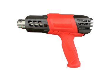 beyaz arka plan üzerinde izole kırmızı elektrikli tornavida