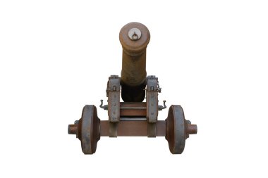 Beyaz arka plan üzerinde izole antik savaş topu