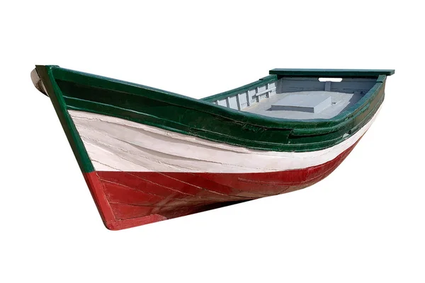 Rybářský člun izolované na bílém pozadí — Stock fotografie
