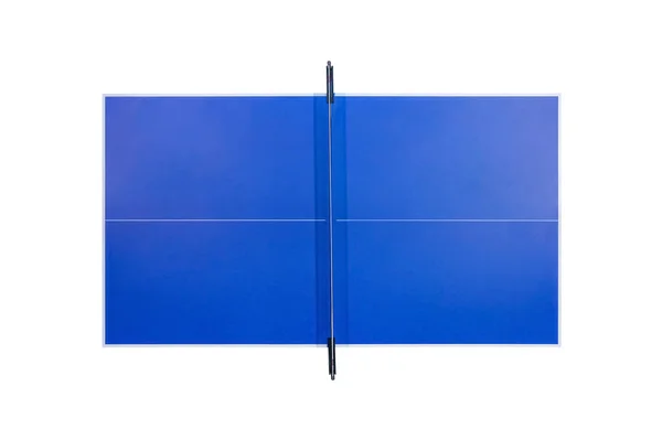 Mesa de tenis azul aislada sobre fondo blanco — Foto de Stock