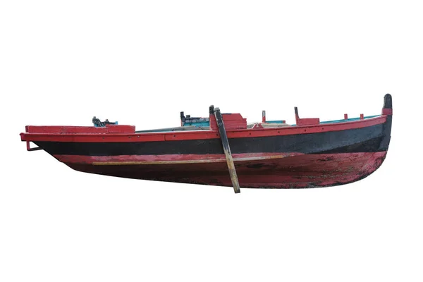 Wooden fishing boat isolated on white background — Stock Photo, Image
