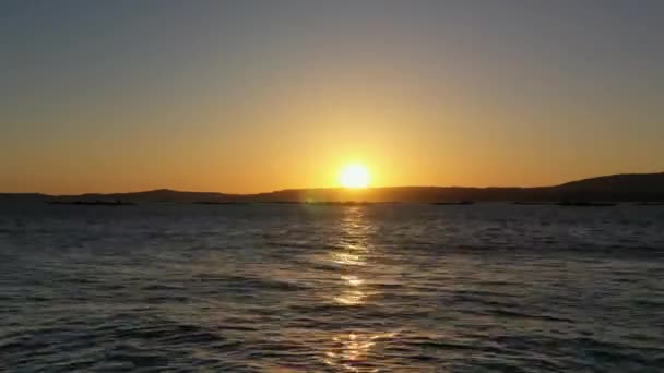 Zachód Słońca Nad Oceanem Upływ Czasu — Wideo stockowe