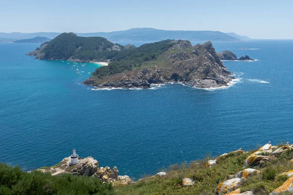 Hermoso Paisaje Marino Parque Nacional Las Islas Atlánticas Islas Cies — Foto de Stock