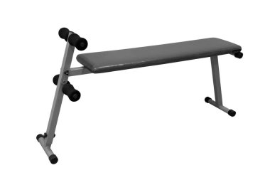 Beyaz arka planda izole edilmiş siyah spor salonu.