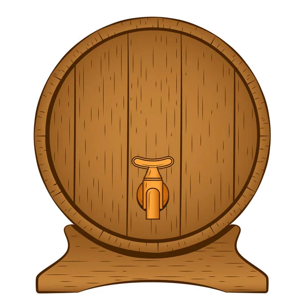 Dřevěný sud piva — Stockový vektor