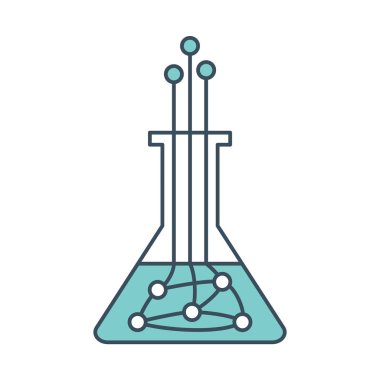 Içinde ai sinir ağı olan şişe simgesi