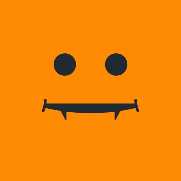 Απόκριες κολοκύθα ή τέρας emoji σε πορτοκαλί φόντο — Διανυσματικό Αρχείο