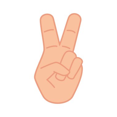 Zafer jesti ile düz erkek eli..