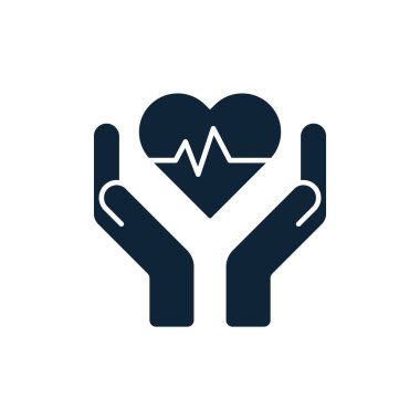 Kalp şekilli eller ve avuç içleri simgeler