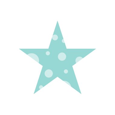 İçinde desenler olan yıldız şekli - renkli daireler.