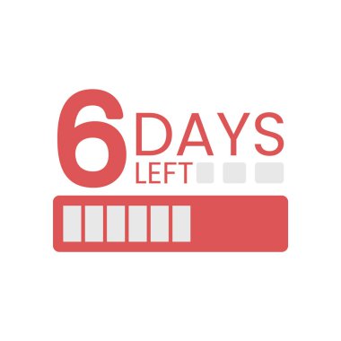 Geri sayım numaraları ve metin günlerinin kaldığı indirimli pankart.