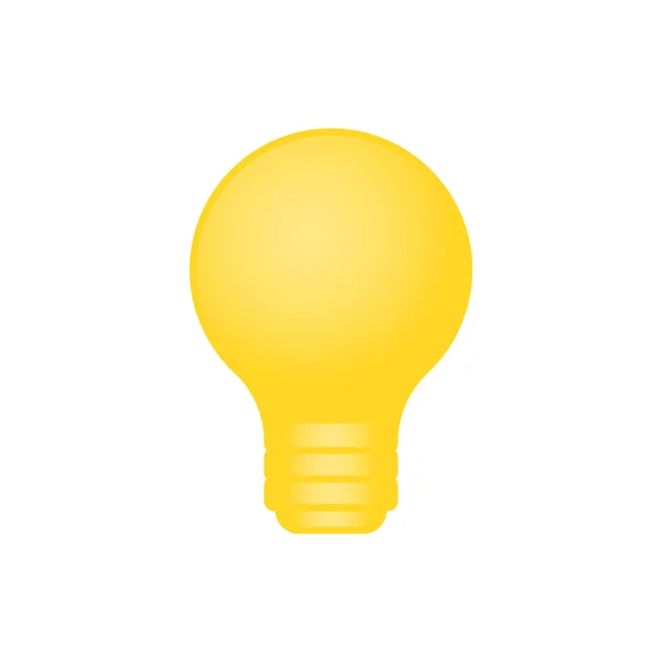 Icona lampadina su sfondo bianco isolato . — Vettoriale Stock