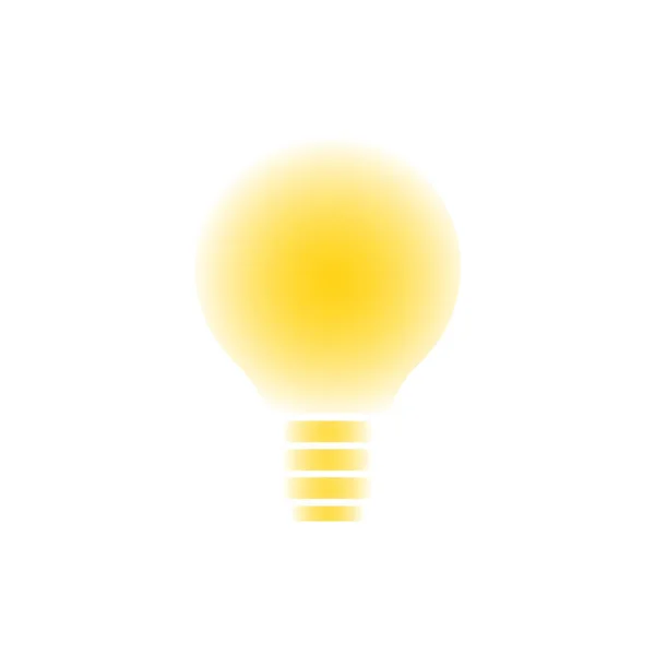 Icona lampada gialla su sfondo bianco isolato . — Vettoriale Stock
