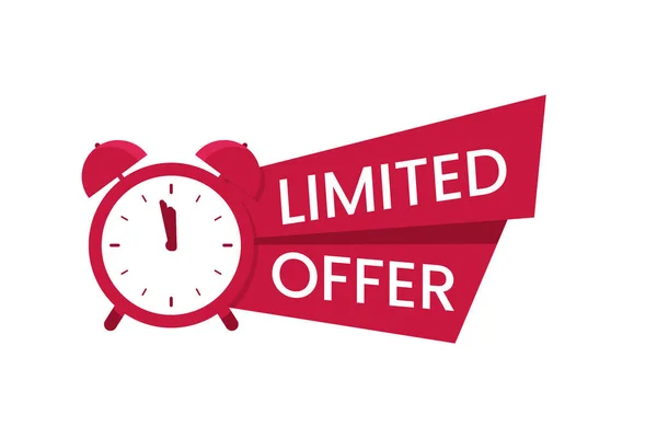 Red limited offer logo, symbol or banner — Stock Vector