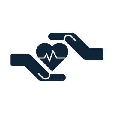 Kalp şekilli eller ve avuç içleri simgeler