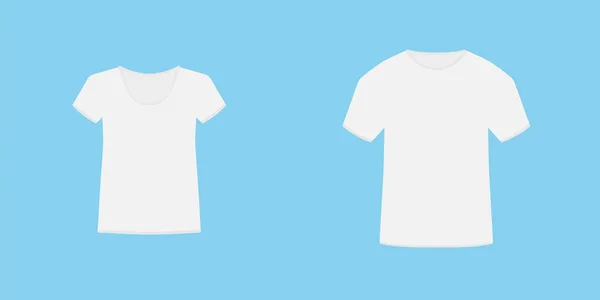 T-shirt casual uomo e donna, modello t-shirt . — Vettoriale Stock