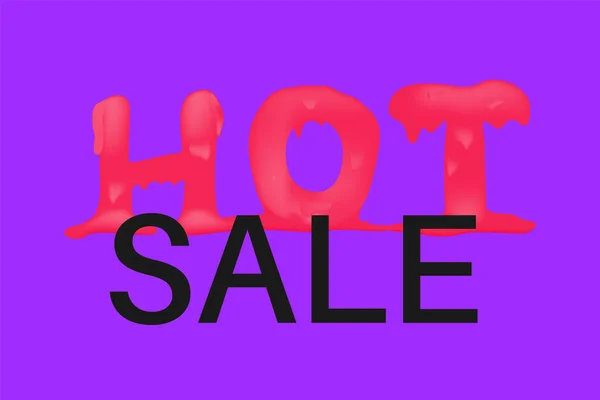 Hot melting word. Hot price, sale, offer or deal — Stock Vector
