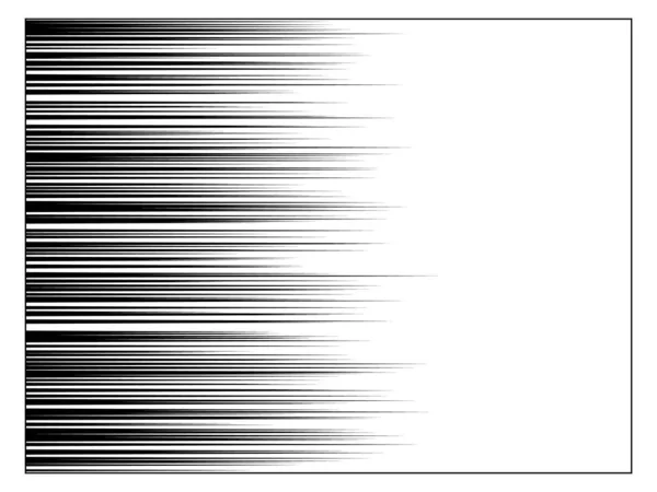 Horizontale lijntekeningen. Snelheidslijnen, strepen voor manga — Stockvector