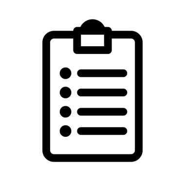 Liste simgesi olan ped. Not defteri simgesi işareti.