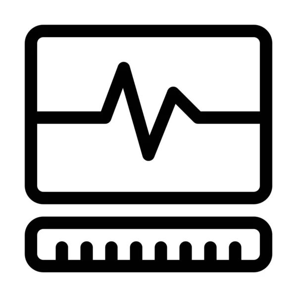 Hjärtslag på displayen, skärm av diagnostisk utrustning — Stock vektor