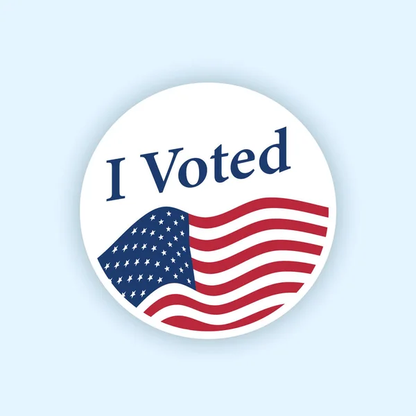 Ψήφισα Αυτοκόλλητο Κολακευτική Αμερικάνικη Σημαία Κύκλος Ψηφοφορία Αυτοκόλλητο Ετικέτα Ηπα — Διανυσματικό Αρχείο
