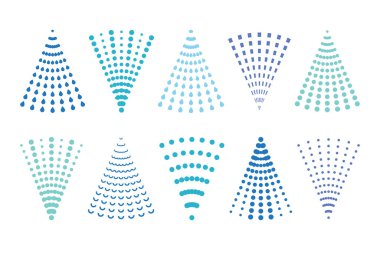 Sprey simgeleri ayarlandı. Sıvı, hava spreyi sembolü