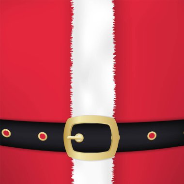 Noel Baba kemeri ve palto. Noel kartı tasarımı.