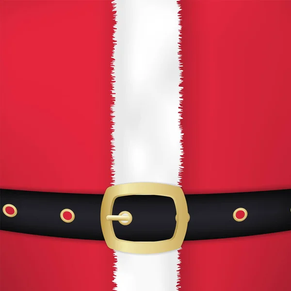 Cinturón y abrigo Santa Claus. Diseño de tarjeta de Navidad. — Vector de stock