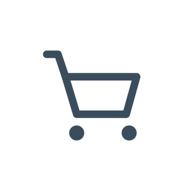 Araba çizgisi simgesi. Alışveriş, perakende ikonu. Vektör illüstrasyonu