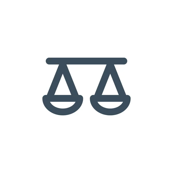 Libra eller fjäll linje ikon. Jämför, rättvisa, symbol. Vektorillustration — Stock vektor