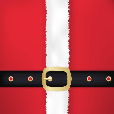 Noel Baba kemeri ve palto. Noel kartı tasarımı.