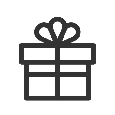 Hediye paketi simgesi. Hediye kutusu satırı simgesi.