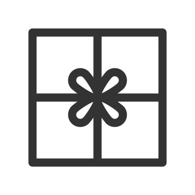 Hediye paketi simgesi. Hediye kutusu satırı simgesi.