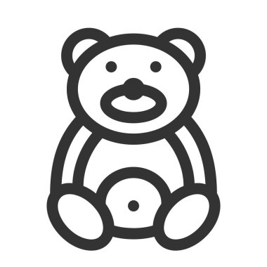 Oyuncak ayı ikonu. Ayı oyuncak simgesi.