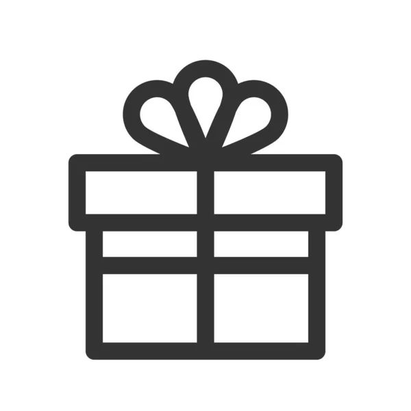 Icône paquet cadeau. Icône ligne boîte cadeau. — Image vectorielle
