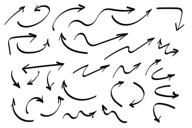 Karalama sembolleri. İşaret simgeleri. İşaretçi grafik simgeleri.