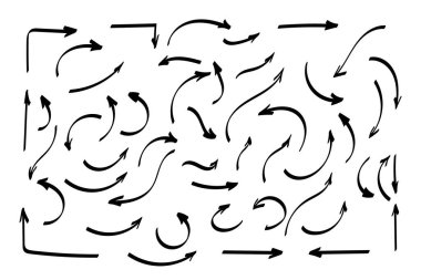 Karalama sembolleri. İşaret simgeleri. İşaretçi grafik simgeleri.